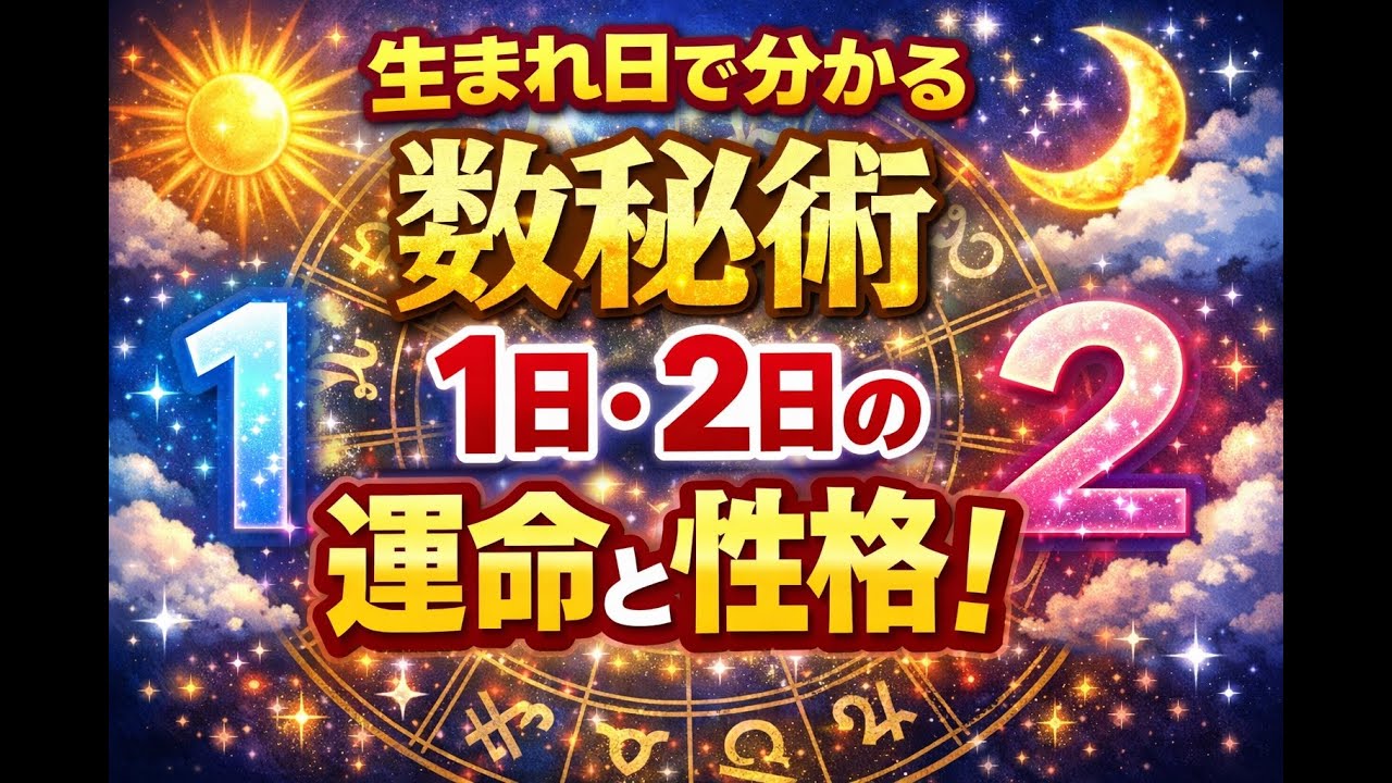 数秘術1日、2日生まれの性格と運命 - YouTube