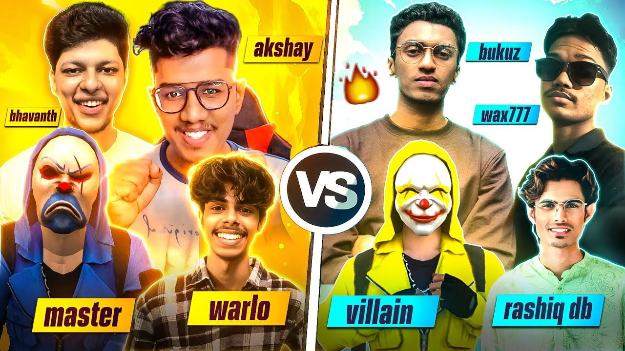 Kerala Free fire YouTubers Match😱🔥 തീ  പാറിയ കളി💥💀Must watch 🥵