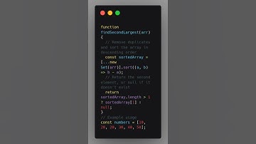 Find the second largest number 🎷🥁 #javascript #quiz #js #jsshorts #short #subscribe #trending #viral