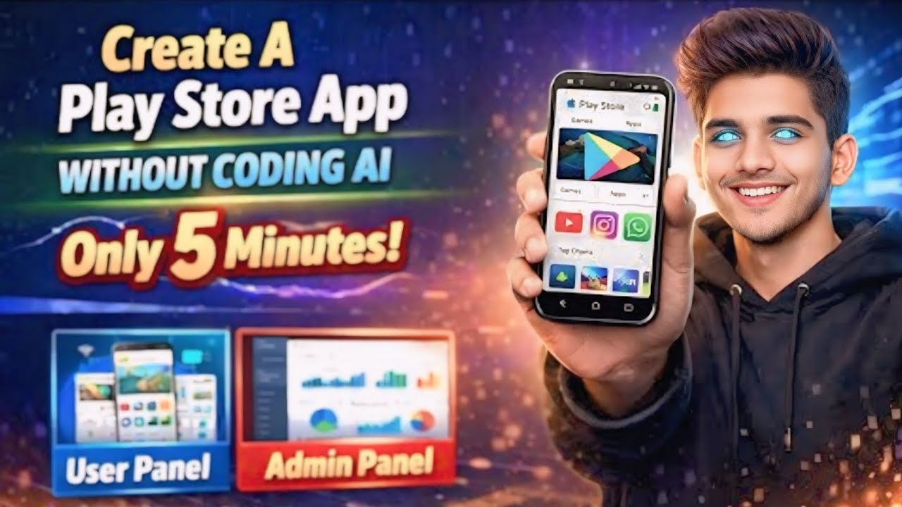 Create Play Store App Without Coding Using AI 🤖 | Publish App in 5 Minutes (2026)