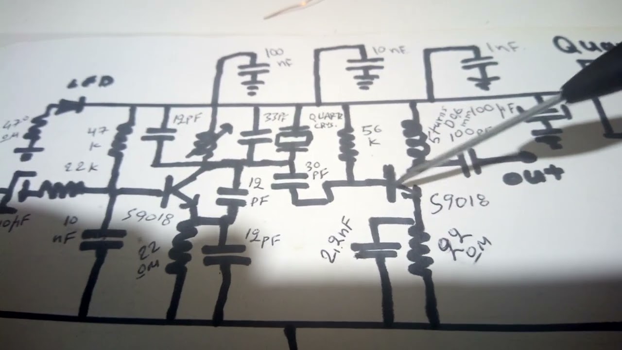 Quartz FM transmitter two transistor