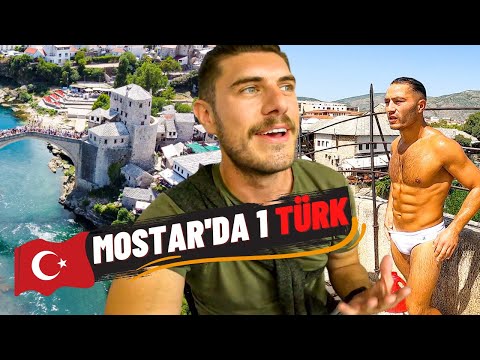 Mostar Köprüsünden Para Kazan Tek Türk! ( Bosna Hersek )-191 🇧🇦