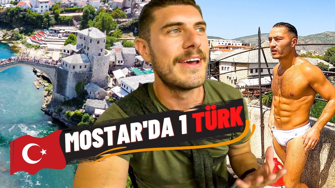 Mostar Köprüsünden Para Kazan Tek Türk! ( Bosna Hersek )-191 🇧🇦