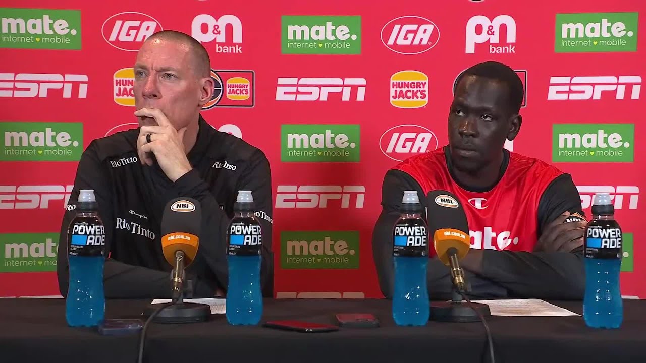 John Rillie and Sunday Dech press conference vs Adelaide 36ers - Round 11, NBL26