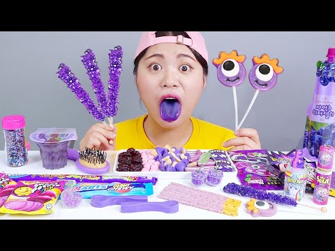 Фиолетовый фуд мукбанг ДОНА DONA