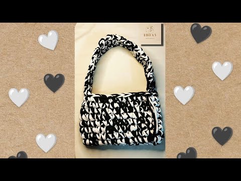 كروشية شنطة بخيط الكليم للمبتدئين