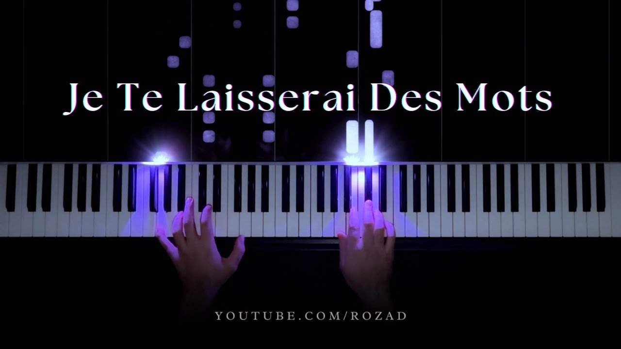 Je Te Laisserai Des Mots - Patrick Watson (Piano Cover) - YouTube