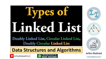 DSA (12)| Types of Linked List Doubly, Circular, Doubly Circular| by Arfan Shahzad