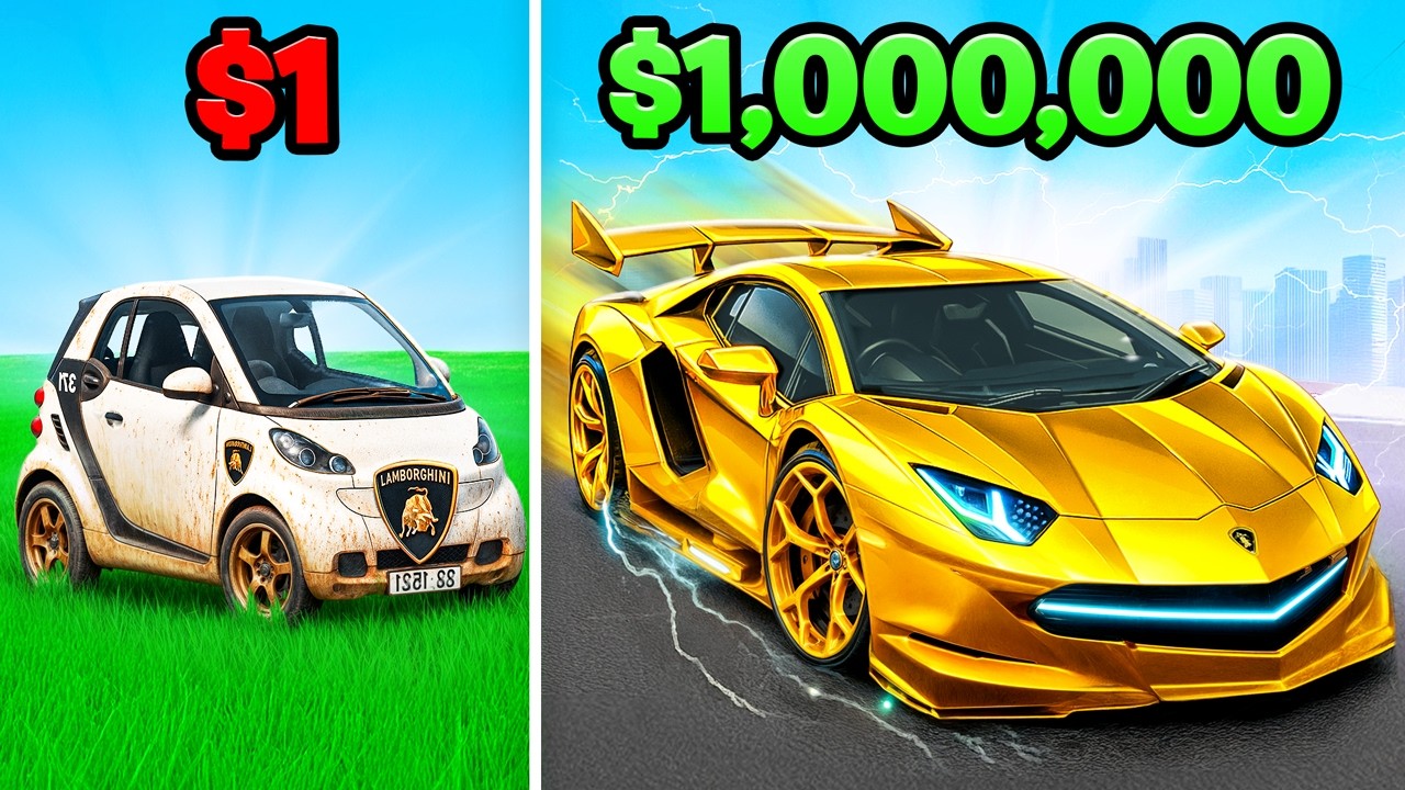 $1 to $1,000,000 Lamborghini in GTA 5!