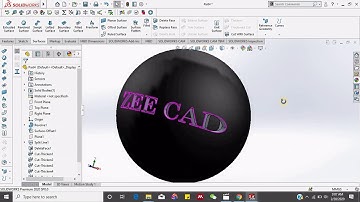 #Engraving_3D text on spherical ball in solid works _#course_work_3