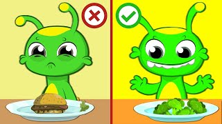 Новый образовательный эпизод!Groovy марсианин учит детей питаться полезными овощами.