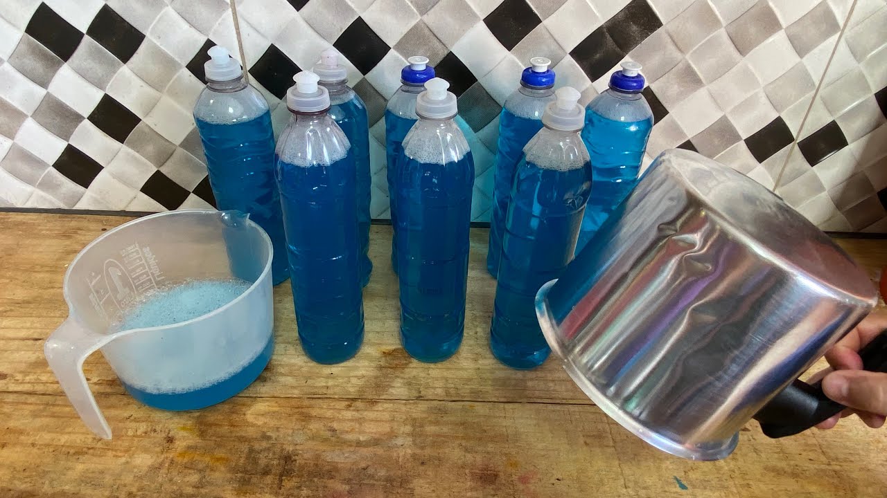 🔴DETERGENTE DESENGORDURANTE E BRILHO ALUMINIO CASEIRO SEM SODA MEGA ECONÔMICO
