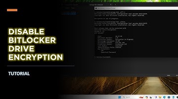How to Disable Bitlocker Drive Encryption