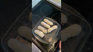 Recipe for sausage rolls. Hot dog in a bun
