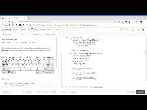 (C#)LeetCode 500  Keyboard Row