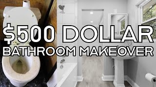 DIY BATHROOM MAKEOVER UNDER $600 l EXTREME DIY SMALL BATHROOM MAKEOVER l DIY