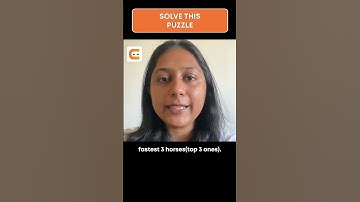 FASTEST HORSE Puzzle For Placement | Coding Ninjas #shorts