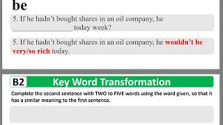 Lesson 17 Key Word Transformation
