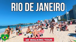 [4K] 🇧🇷 Walking Tour of Copacabana Beach | Rio de Janeiro, Brazil