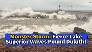 ⚓️Monster Storm: Fierce Lake Superior Waves Pound Duluth!