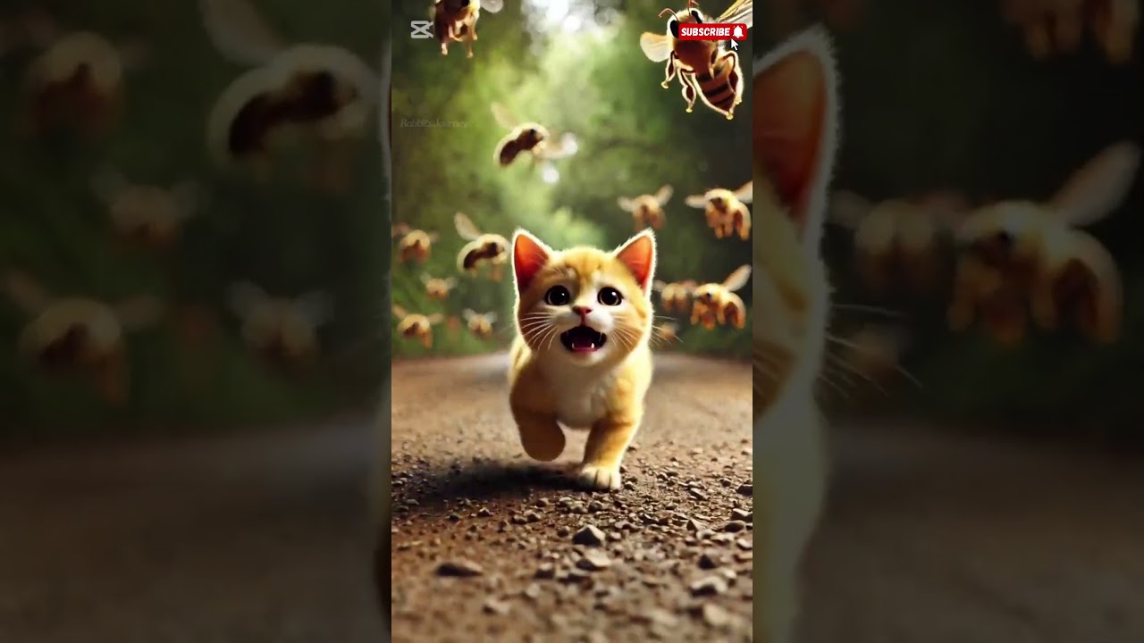 "A brave little rabbit drifts through🐇  