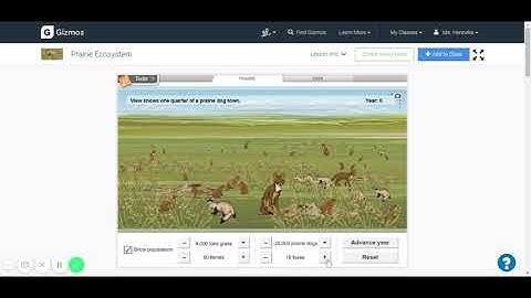 Prairie Ecosystem Gizmo -Biodiversity Populations