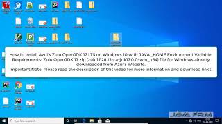 How to install Azul's Zulu OpenJDK 17 in Windows 10 with JAVA_HOME Environment Variable screenshot 3