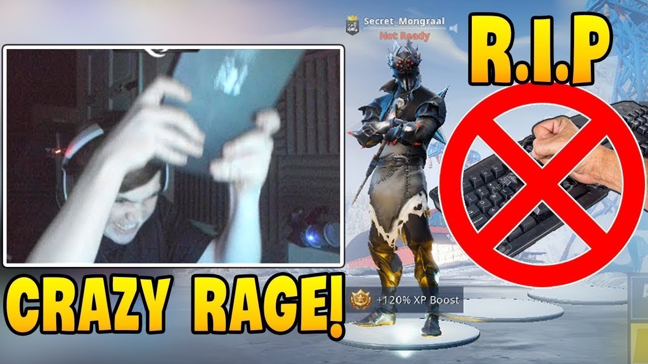 Mongraal Scream & Breaks Keyboard - Crazy RAGE  -  Fortnite Compilation