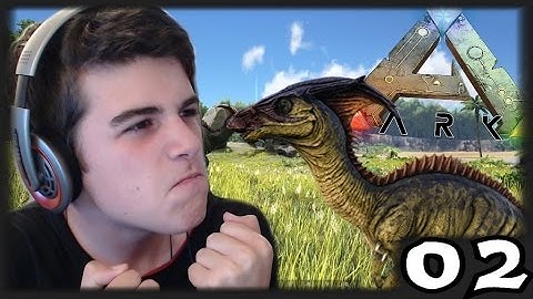 Ark Survival Evolved [ep 2]_Our first dino tame and mount!