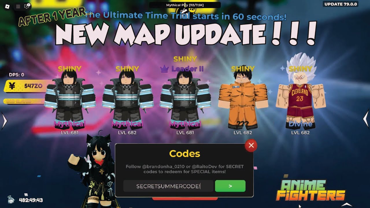 After 1 YEAR... A New Map Has Finally Been Added!!! New Codes!!! Anime Fighters Simulator