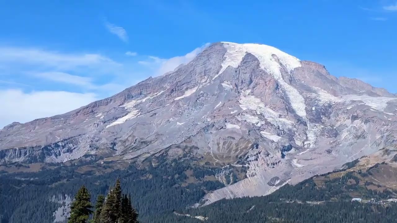 Mt. Rainier, views from Plummer Peak via Pinnacle Peak Trail.