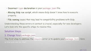 Fixing the ReferenceError: require is not defined Issue in Gulp