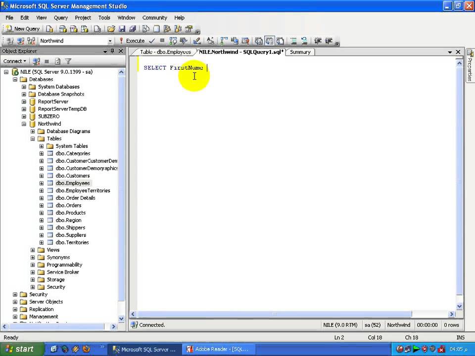 كورس تعليم الـ Sql server - محاضرة 5 - YouTube
