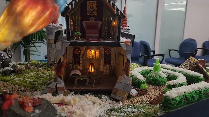 Gingerbread house contest 2022 (lights on)