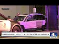 3 burglary suspects in custody after pursuit crash in Glendale