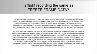 Mechanical Minute Freeze Frame Data