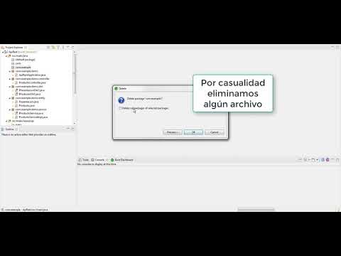 Restaurar archivos eliminados de Eclipse IDE