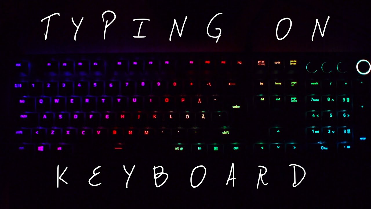⌨️ ASMR TYPING ON KEYBOARD ⌨️ Gaming keyboard typing, clicking sound NO TALKING YouTube