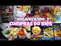 MOSTRANDO E ORGANIZANDO A NOSSA COMPRA DO MÊS 😍