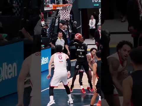 Slow-mo makes it 10x colder 🥶 #EuroBasket