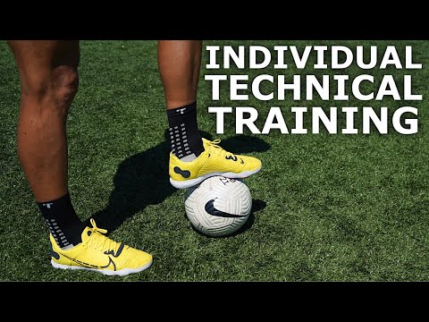 Full Individual Technical Training Session For Footballers | Ball Mastery, First Touch And Finishing