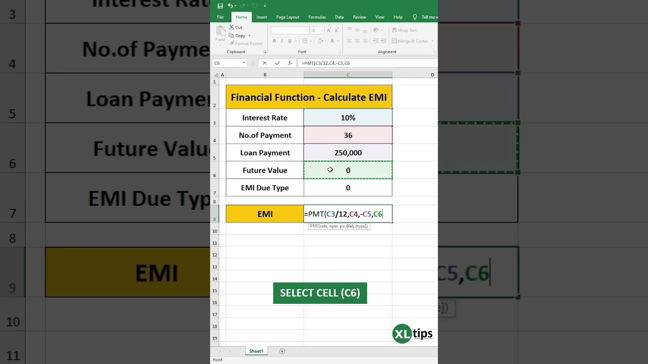 How to calculate EMI using Excel for financial planning? 
