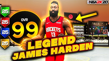 99 OVR JAMES HARDEN LEGEND 100+ BADGES BUILD IS A GLITCH IN NBA 2K20