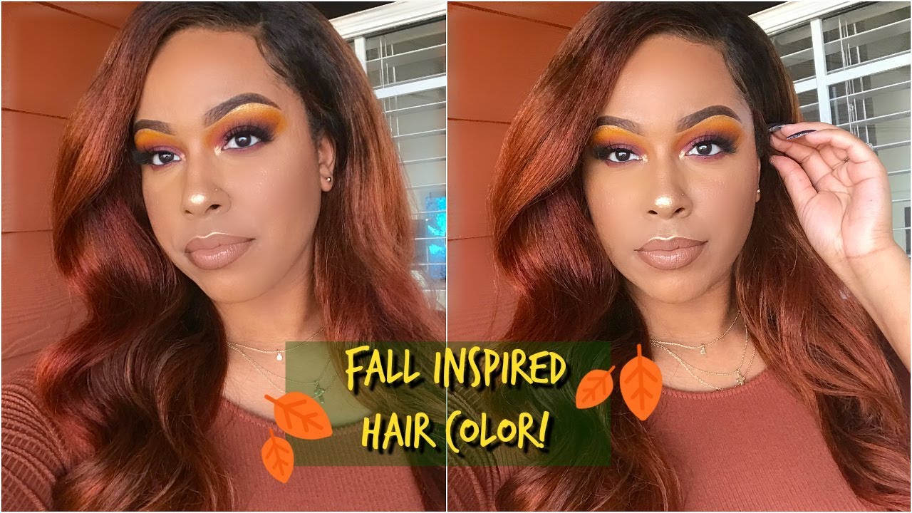 Fall Inspired Hair Color! | Tutorial/Review | Kinky Straight Wig | Julia Hair