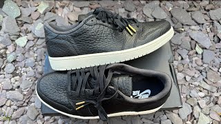 Air Jordan 1 Low 'No Swoosh' in Black and Sail - YouTube
