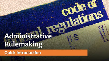 Agency Rulemaking Intro