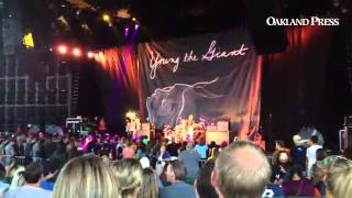 @youngthegiant plays Guns Out ... An older song. Lead singer Sameer Gadhia: Band from CA, I was b