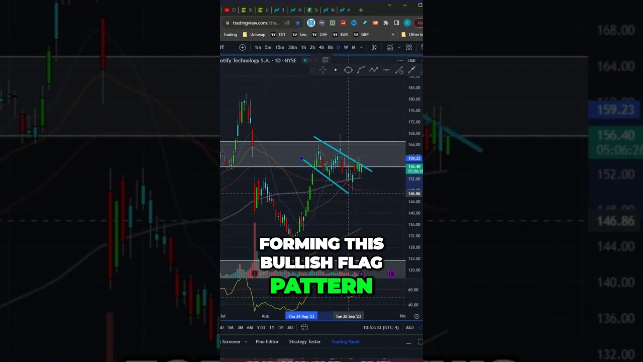 Spotify's Bullish Flag Pattern: A Silver Lining Amidst Dark Days 