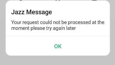 Your request could not be processed at the moment please Try again later | Problem Solution