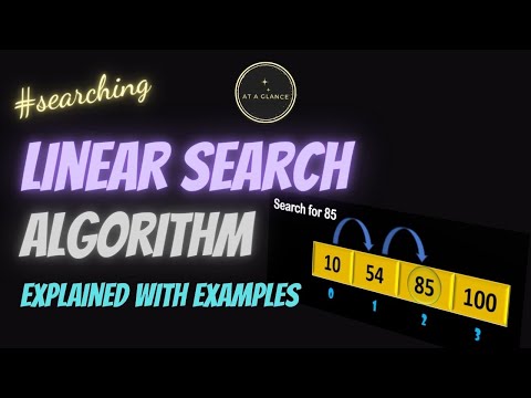 Linear Search Algorithm with Examples | At A Glance! | #linearsearch #solvedexample